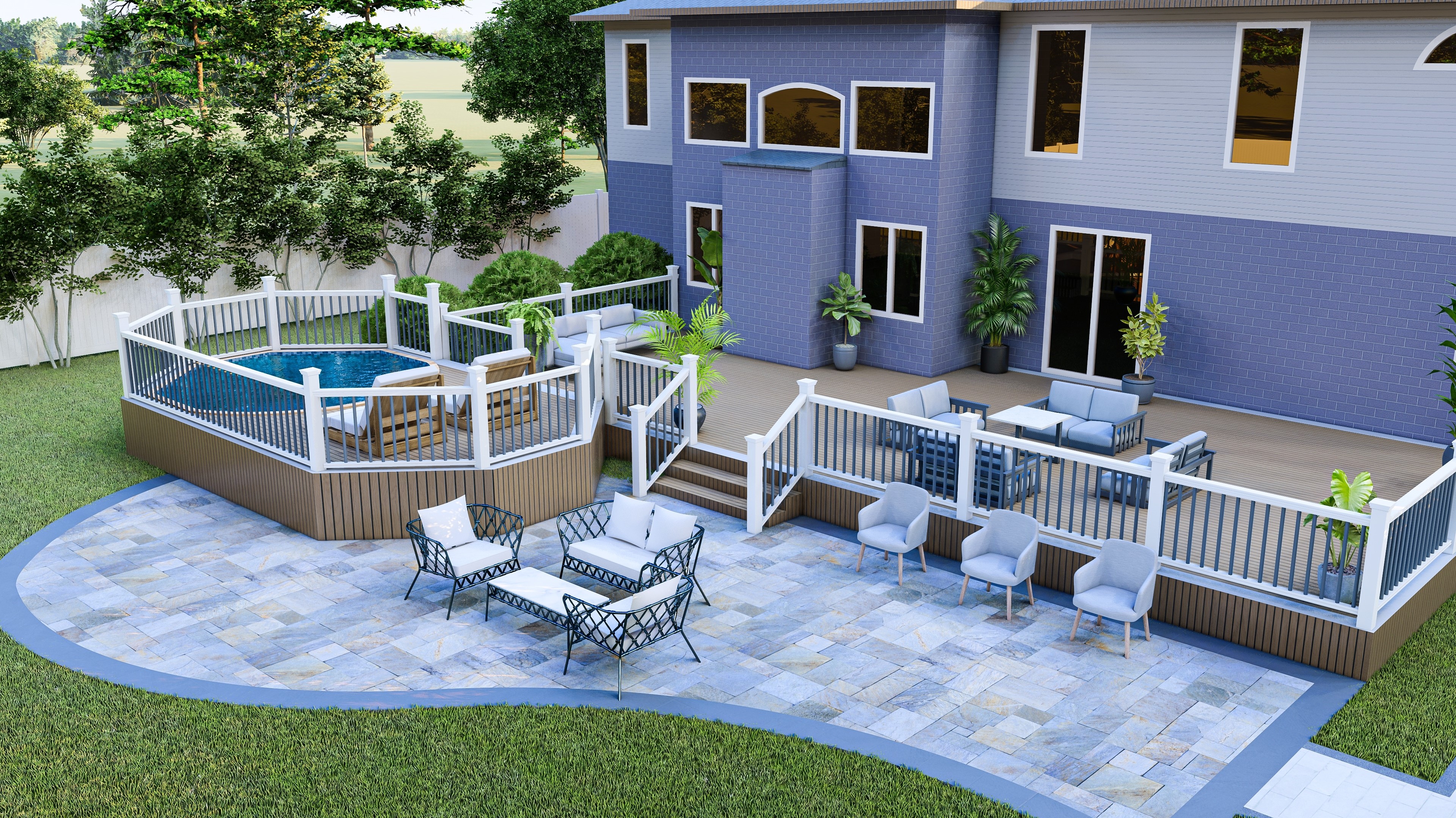Concrete patio installation in Orlando